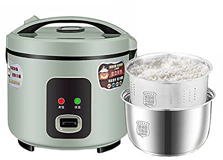 Cuociriso (2-5L) Doppio cisterna in acciaio inox 304 multifunzione in acciaio inox, separazione della zuppa di riso, conservazione del calore intelligente, per 1-7 persone 220-240V US/EU(4L)