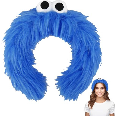 Heartsking Krmelmonster Haarreif, Cookie Monster Kostm Damen Haarreif, Karneval Damen, fr Karneval Cosplay Keks-Liebhaber