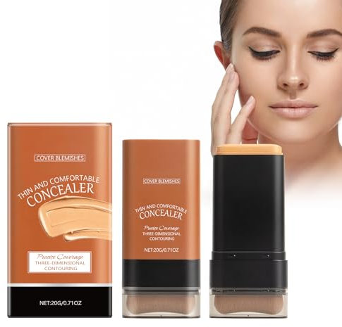 Fast Base Stick Foundation Con Pennello - Fondotinta Matte Con Potere Coprente, Facile Da Applicare (Colore Del Grano) - Correttore Sottile E Confortevole