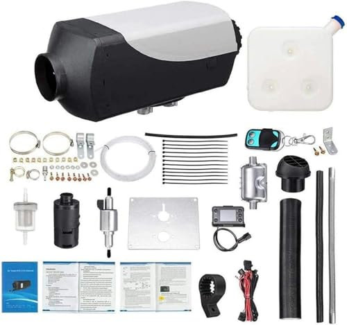 LYJYUJIE 5KW Calefaccion Estacionaria Interruptor LCD Calentador Diesel 10Calentador De Combustible Y Aire Diesel con Tanque L para Autocaravanas~/