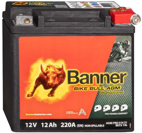 Banner Bike Bull AGM PRO BETX14L (514 21) Motorradbatterie - 12V 12Ah