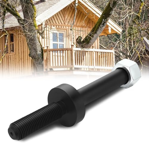Shimeyao Treehouse Perch Hardware 1.25 x 6 Treehouse Attachment Bolt, Heavy Duty 4140 Heat Treated Steel Tab Bolt with 1 Collar and Hex Nut, Black Powder Coated for Treehouses, Platform, Tree Swing