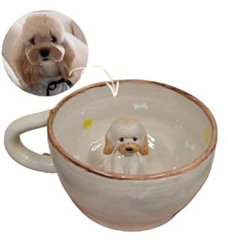 Tazza da caffè personalizzata con ritratto di animali domestici, tazza in ceramica fatta a mano da 200 ml per gatto/cane dalle foto del tuo animale domestico, diversi colori disponibili