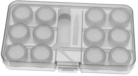 BESTYASH Tragbarer Kontaktlinsenbehälter Auslaufsicher Kleiner Linsenhalter für Harte Linsen Outdoor-kosmetiklinsenbox mit Organizer Praktisches Linsenbehälter Reisen