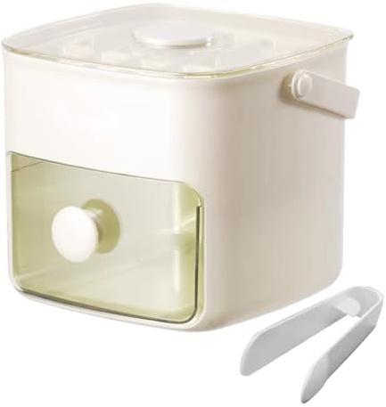 Bandeja De Hielo Con Contenedor - Fabricante De Hielo Recubierto Con Congelador | Accesorios De Cocina, Suministros Prepare Bebidas Frías Para Jugo, Vino, Café Y Borbón | Tapa