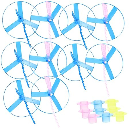 LRXIYODE 10piezas Juguetes De Disco Cuerda para Tirar Juguetes De Divertidos para Exteriores De Platillo
