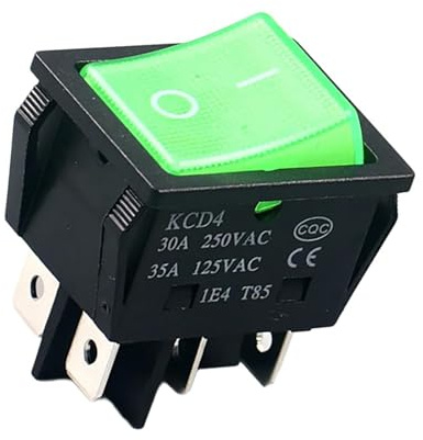 6 Pin 2 Position Rockers Toggle Switches 30Amp 250VAC LED Light Boats Marine Toggle For Car Breadboards Waterproof Marine Rocker