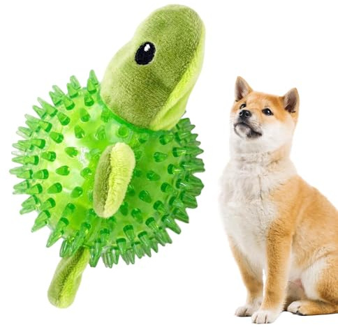 Genérico Boll med spets – pipande spets och tuggboll för stark och livlig | tuggning för tandläkarvalpar | Flytande bollar med PU-boll