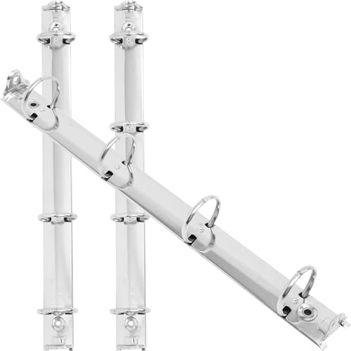 jojofuny Lot de 3 Classeurs à Feuilles Mobiles A4 4 Trous en Métal Peignes de Reliure Robustes Clips Métalliques pour Organisation de Bureau et Recharges pour Classeur de Planification