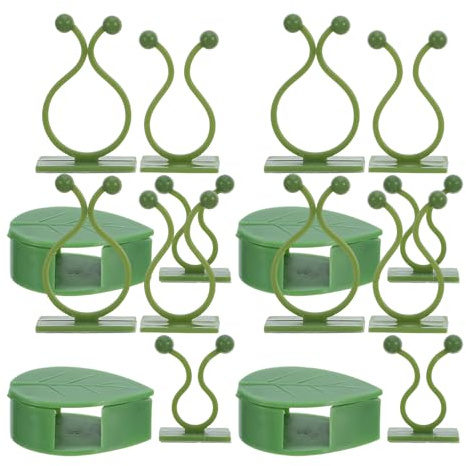 TOYANDONA 60 Pezzi Clip di Fissaggio per Piante Rampicanti Autoadesive in Plastica, Supporto per Steli di Pothos e Viti, Ganci da Parete per Giardino Interno ed Esterno,