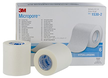 3M Micropore Lot de 6 rouleaux de ruban adhésif médical 5 cm x 9,1 m