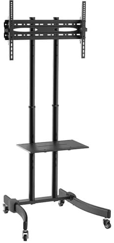 LogiLink BP0026 - Professionellt TV-stativ på hjul med höjdjustering för 37-70 tums LCD LED OLED svart