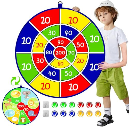 Lbsel Dartscheibe Kinder Game,Jungen Mädchen Indoor/Sport Outdoor Fun Party Play Game Spielzeug,Wurfspiel Kinder,Kleine Geschenke Fuer Kinder 3 Jahre and älter(25.5in/65cm)