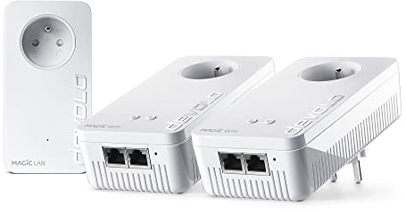 Devolo Magic 1 WiFi 1200 Mbit/s Ethernet/LAN Blanc 3 pièce(s) - Adaptateurs réseau CPL (1200 Mbit/s, IEEE 802.11a,IEEE 802.11ac,IEEE 802.11b,IEEE 802.11g,IEEE 802.11n,IEEE 802.1p,IEEE 802.3,IEEE..., Gigabit Ethernet, 10,100,1000 Mbit/s, 10BASE-T,100BASE-TX,1000BASE-T, Wi-Fi 5 (802.11ac))