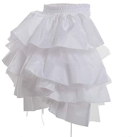 GRACEART Gonna Tulle Donna Vintage Tutu Petticoat Steampunk Sottogonna Gonna Regolabile (L, Bianco)