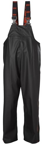 Helly Hansen Workwear Men's Gale Waterproof Rain Bib Trousers, Black, 3XL
