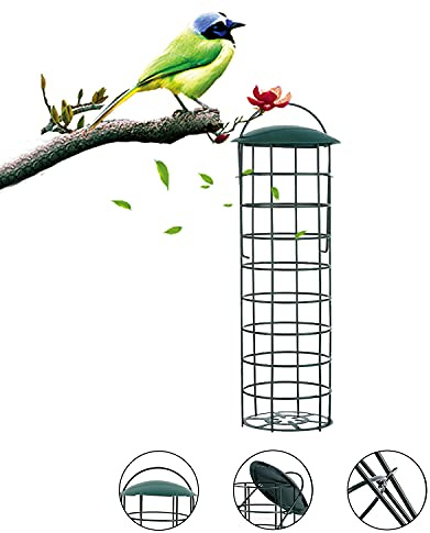 Aufhängen Vogelfutterstation, Meisenknödelhalter zum Aufhängen, Futterspender für Gitterdesign, Wildvögel Futterstationen, Futterstation vögel Ständer, Fütterungsstationen zum Aufhängen für Garten