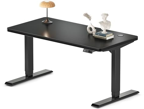 MAIDeSITe Höhenverstellbarer Schreibtisch 140x70cm - Elektrisch Schreibpult Höhenverstellbar 3-stufige mit 2 Energieeffizient‌ Motoren -Stabil & Flüsterleiser Arbeitsplätze Traglast 160kg -S2 Pro Plus