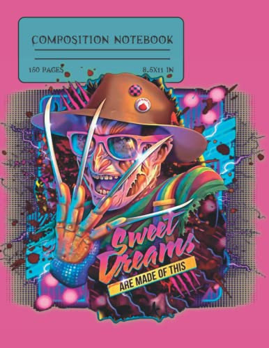 Horror Movie Composition Notebook: horror movie notebook, movie horror character notebook, horror-themed décor, pastel goth aesthetic: 150 sheets 8x11 ... gothic aesthetic, sweet dreams pink pastel