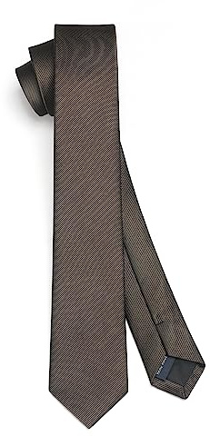 HISDERN Herren Krawatte Schmale Einfarbig Seide Krawatten für Herren Klassische Formelle Elegante Schlipse Hochzeit Party Business Krawatte 6cm