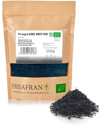 FRISAFRAN - Té negro Earl Grey Ecológico Granel |Antiseptico |Energizante - 100 GR