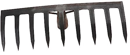 Happyyami 1pezzi Rastrello Per Aratura Foglie Rastrello Agricolo Denti Robusti Per Scavare e Smuovere Terreno Attrezzo Da Giardinaggio in Materiali Per Giardinaggio e Uso Prolungato