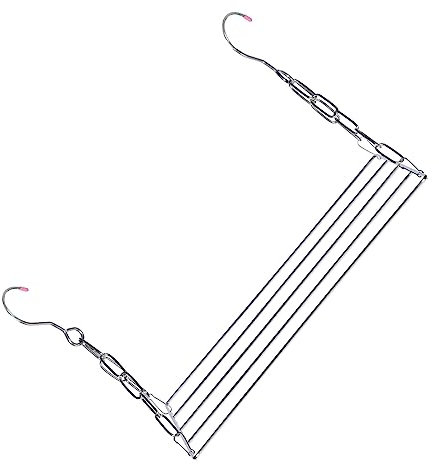 HOMSFOU Balcony Drying Rack Vielseitiger Wäscheständer Für Socken Schuhe Und Kleidung Platzsparend Und Rostfrei Für Balkon Und Garten Klammern