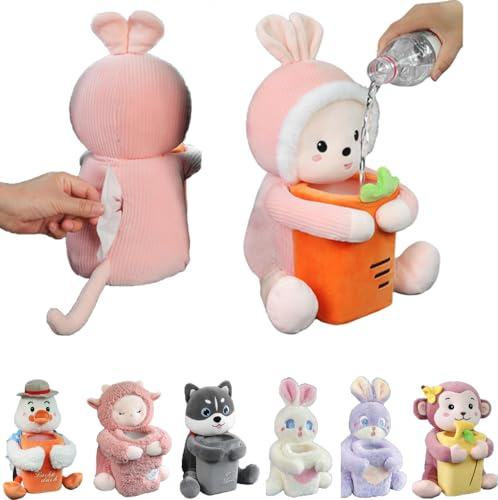 Poubelle de voiture/boîte à mouchoirs de voiture, accessoire de voiture mignon en peluche pour femme, poubelle de voiture, support de boîte à mouchoirs (usky)