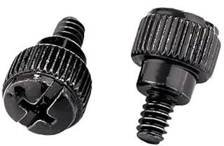 100 Stück 6#-32 * 6 Gewindezähne Computer-PC-Gehäuse Lüfter Werkzeuglose Einstellschraube Rändelschrauben Rändelschraube M3.5 (Color : Black, Size : M3x6(100Pcs))