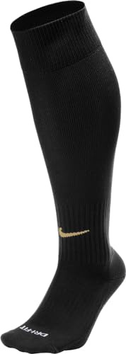 Nike Unisex Knee High Sock U Nk Classic Ii Csh Otc Tm 132, Black/Jersey Gold, SX5728-019, XL