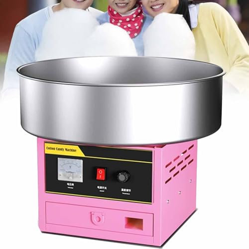 RESKIU 1200W Elektrische Zuckerwattemaschine,Kommerzielle Zuckerwattemaschine,Professioneller Edelstahl Zuckerwattemaschine,DIY Zuckerwattemaschine Für Geburtstags Familienfeier,Pink-110V