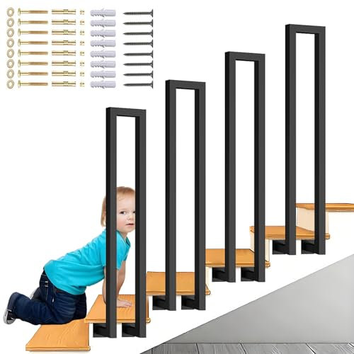 Treppengeländer U-förmige Innen- oder Outdoor-Dachboden Dekorative Handläufe Treppe Handläufe für Villen, Balkonen, Flure, Wohnungen leicht zu versammeln (110cm)