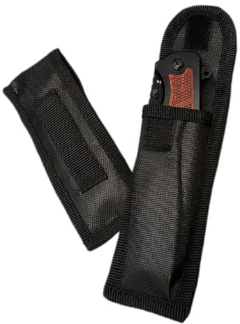 LYQNIHOB Étui à couteau en nylon noir pour couteaux pliants avec poche ceinture en tissu, lot de 2 pochettes pour couteaux de poche, Protégez vos couteaux de poche avec style ! Pratique et résistant