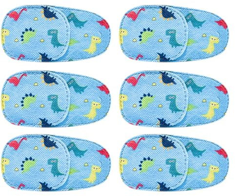 Cache oeil enfant, 6 pièces Patch orthopédique brodé réutilisable pour enfants et adultes pour amblyopie, traitement par occlusion oculaire paresseux, Patch d'oeil Strabisme Ajustable