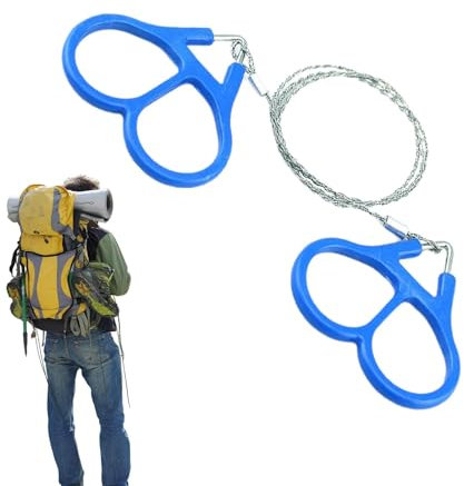 Sierra de alambre de acero inoxidable, sierra de cable de tubo, sierra de bolsillo, herramienta de mano | Sierra de cuerda para bolsos para cortar equipos de caza, senderismo y mochila