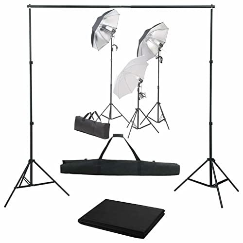 LAPOOH Kit per Studio Fotografico con Set di Luci e Fondale,Studio Foto,Fotografia,Illuminazione e Studio,Luci e Flash da studio-3055124