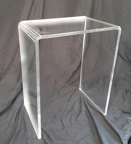 Nachttisch, Couchtisch, Beistelltisch aus klarem Acryl, U-förmiger Beistelltisch, 21 H x 21 B x 12 T