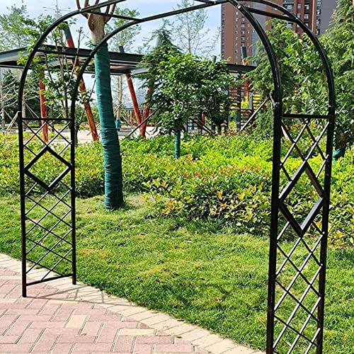 Arche de jardin extra large en métal galvanisé résistant aux intempéries pour mariage, arche de jardin en acier noir, 3,6 x 2,3 m et 3 x 2,3 m options