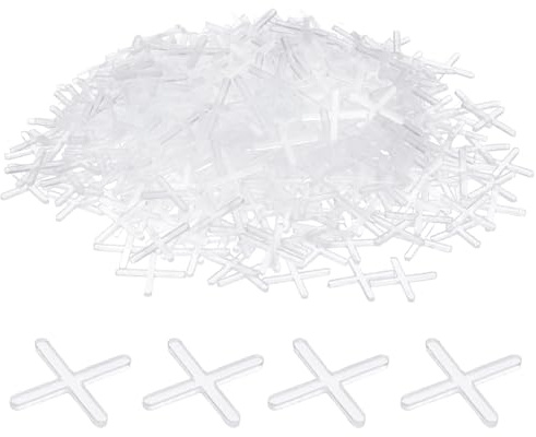 sourcing map Fliesen-Abstandshalter, 2 mm, Hartplastik, Kreuzfliesen, Nivellierer, Abstandshalter, Installation, Keramik, Abstandshalter für Wand, Boden, 100 Stück