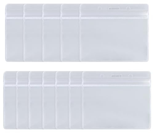 12 Stück transparente Kartenhalter, klare ID-Karten-Schutzhülle, wasserdichte Kartenhalter für ID-Karten, Studentenkarten, Buskarten