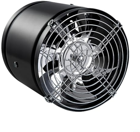 ZYNCUE Potente ventilador de pared para el hogar, ventilador de escape silencioso eficiente, extractor en línea, ventilador de ventilación para el hogar, cocina, baño, garaje (negro)