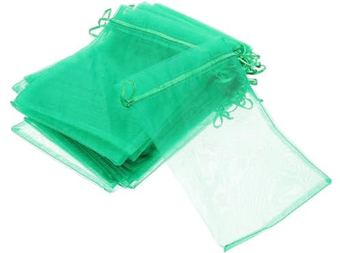 ibasenice 50 Piezas Bolsas De Malla Reutilizables para Frutas Unidades Bolsa De Cordón para Jardín para Proteger Fruta De Pájaros Insectos