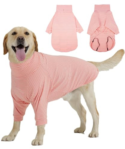 Hjyokuso Fleece Hundepullover Winter mit Rollkragen und Ärmeln, Warmer Hundesweater hält Hunde warm, weiche Hundebekleidung gegen Kälte, gemütlicher Hunde Winterpullover Rosa XXXL