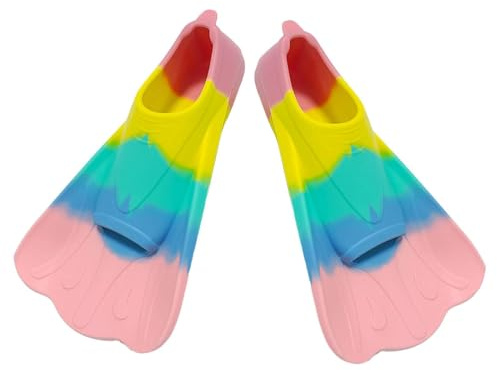 Arrovarp 1 paio di pinne da nuoto 24-26, pinne da nuoto in silicone, pinne da nuoto, pinne corte professionali, snorkeling, immersioni, attività in piscina, per uomini, donne, adolescenti, bambini