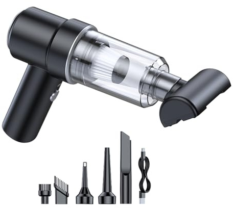 Ksikdeg Spolverino ad aria senza fili con luce LED e motore brushless a basso rumore aspirapolvere portatile per interni auto tastiera ufficio auto silenziosa per peli di animali domestici