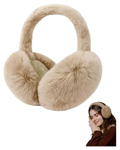 bhb Ohrenwärmer für Frauen & Mädchen Fleece Winter Ohrenschützer Warm Weich Unisex (Braun)