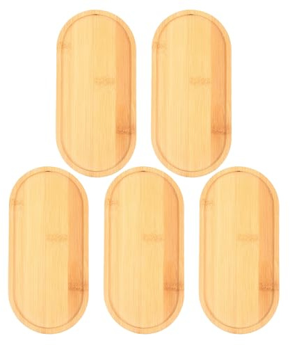 BCOATH 5Er Set Garten Wasserschalen Untersetzer Für Zimmerpflanzen Blumentöpfe Pflanzgefäße Im Freien Abtropfschalen Bonsai Schalen Holzuntersetzer Khaki