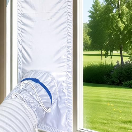FonsBleaudy Portable Air Conditioner Window Seal Kit, 10In x 28~40 Inch Full Sealing AC Window Vent Seal Kit for Mobile Air Conditioner & Dryer,Length Adjustable,Waterproof & Easy to Install