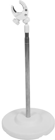 Hundepflegestand Haartrocknerständer mit Edelstahl Kunststoff Weiß 30-110cm | Stabile Basis, Freihändige Pflege, Leicht Montierbar, Verstellbar, für Haustierpflege