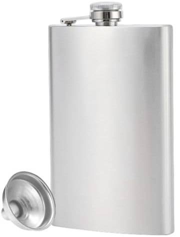 SCJJZ Petaca de Acero Inoxidable con Embudo, Licorera Portátil de Viaje para Whisky y Alcohol, Cantimplora de Licor Antifugas y Compacta, Regalo Ideal para Hombre y Mujer, Hip Flask Set